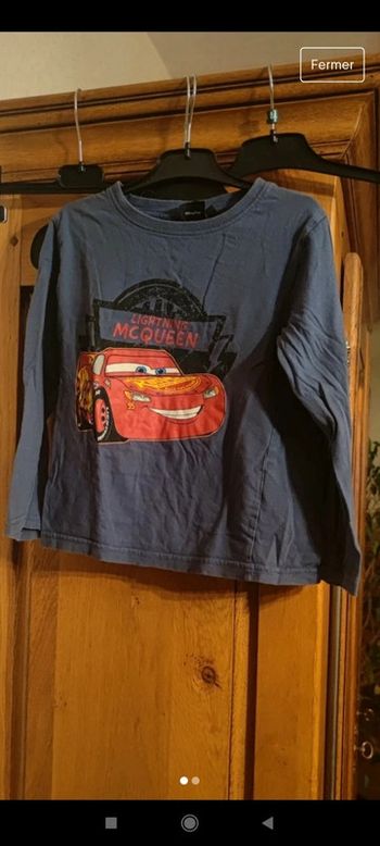 Maillot manches longues cars 6 ans