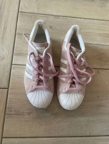 Baskets adidas superstar vieux rose