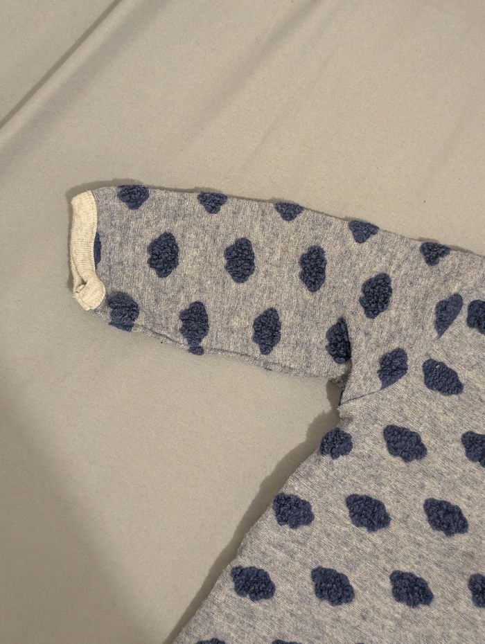 Pyjama Absorba gris à nuages bleus – 3 mois- très bon état - photo numéro 5