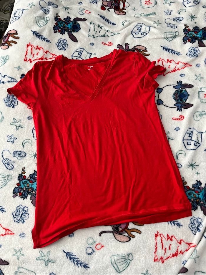 T shirt rouge Kiabi S