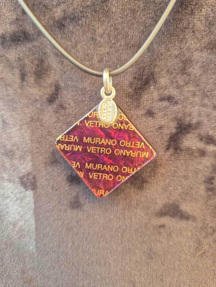 Collier Fantaisie Murano Violet - photo numéro 3