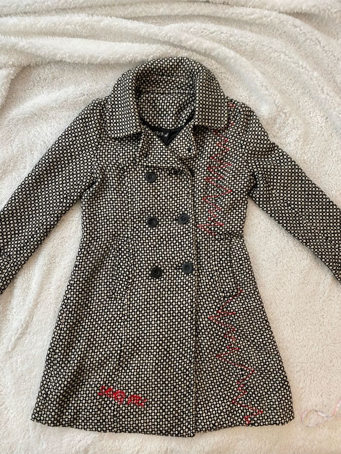 Veste esprit Desigual - chiné noir et blanc - photo numéro 7