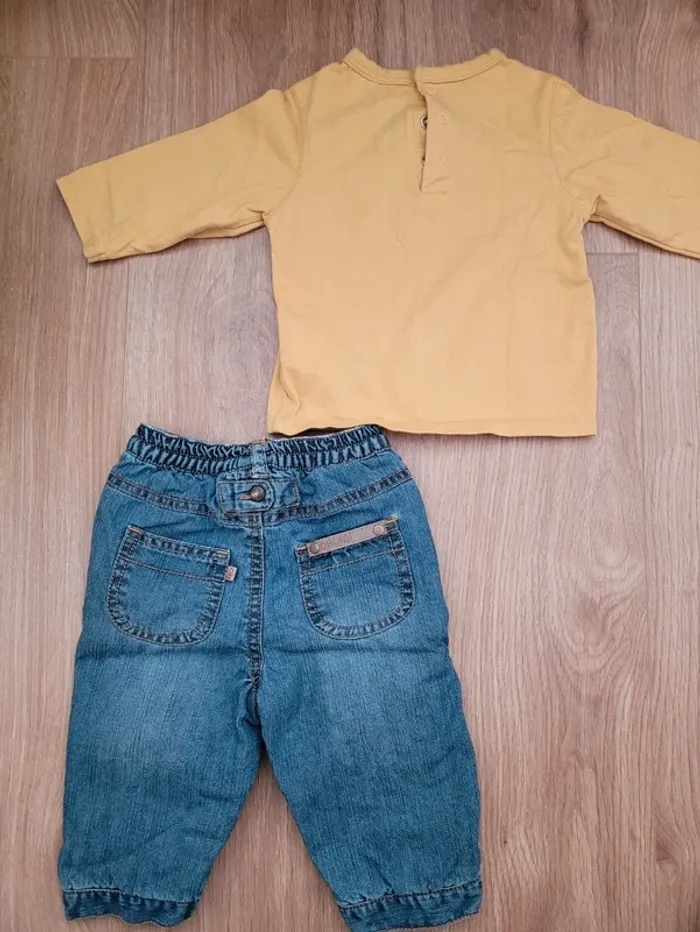 Ensemble bébé haut et bas Obaïbi 6 mois - photo numéro 2