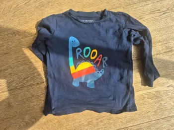Tee shirt manche longue dinosaure