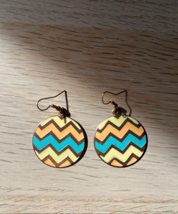 Boucles d'oreilles multicolores - photo numéro 2