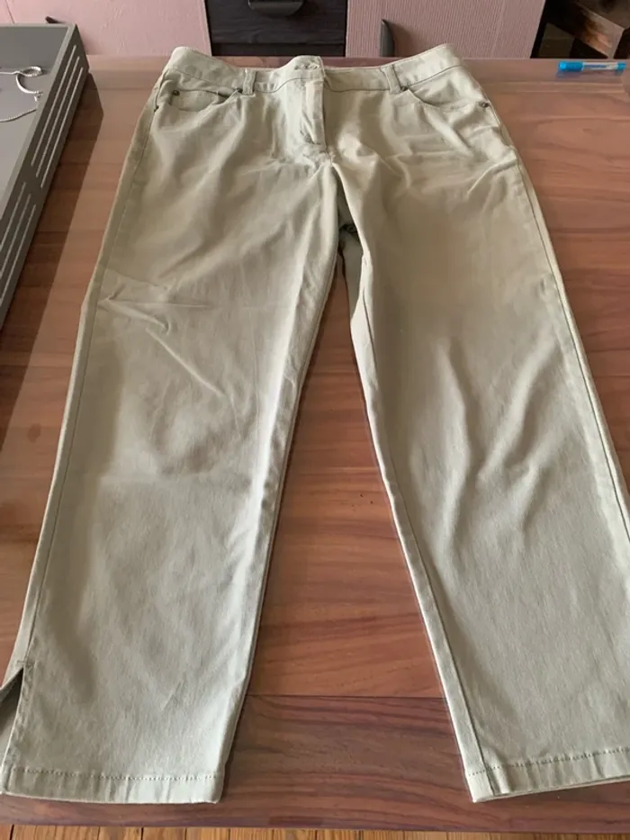 Pantacourt femme kaki taille 40 - photo numéro 3