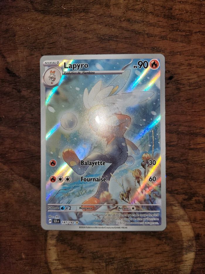 Vends carte pokemon lapyro 147/142 couronne stellaire - photo numéro 2