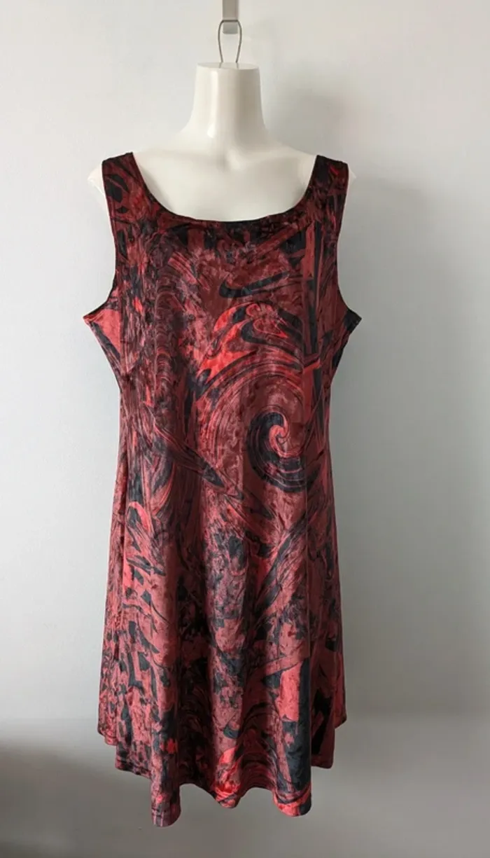 Robe patineuse de créateur en velours - D'ArtCJs by Christine - taille 46/48