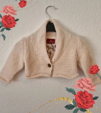 🩷 Boléro beige pour fille taille 6 mois