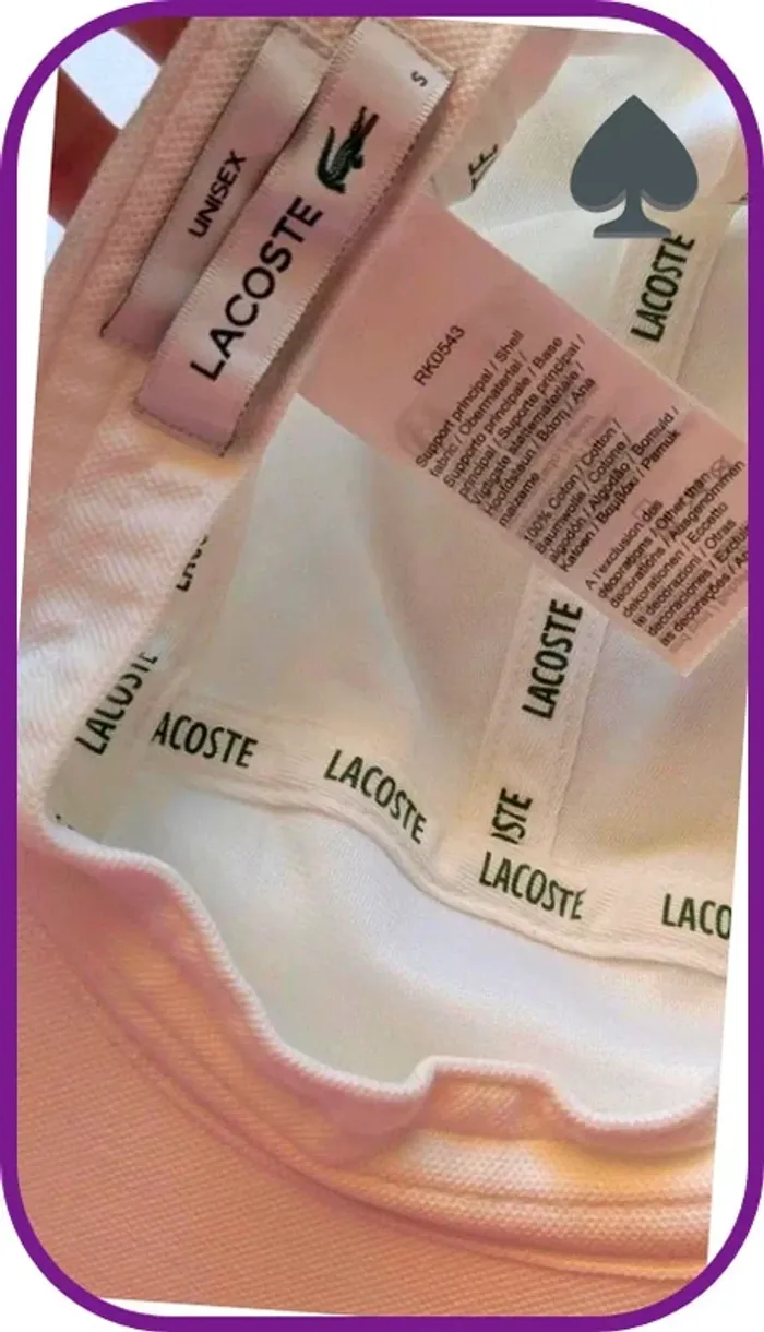 Casquette  blanche homme Lacoste S - photo numéro 5