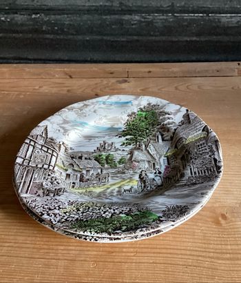 2 assiettes porcelaine anglaise enoch wedgwood ltd