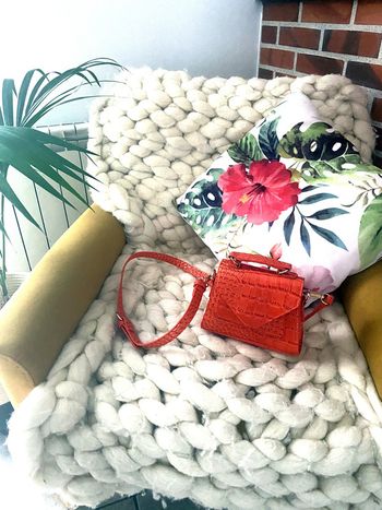 Mini sac à main orange foncé