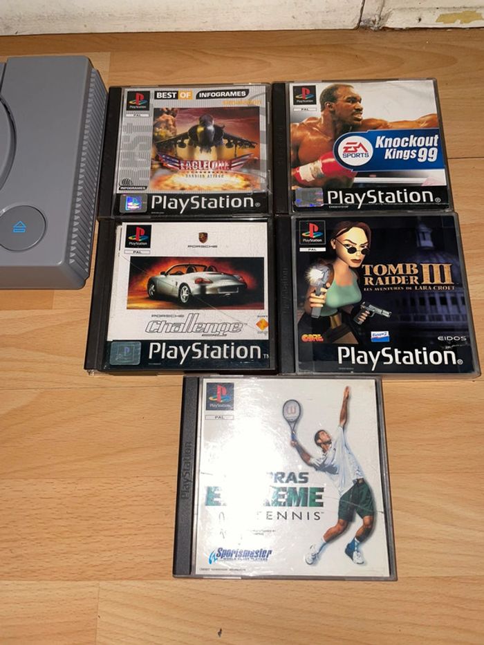 Console PS1 FAT scph-9002 - complète + Carte Mémoire + 5 Jeux PAL Sony - photo numéro 4