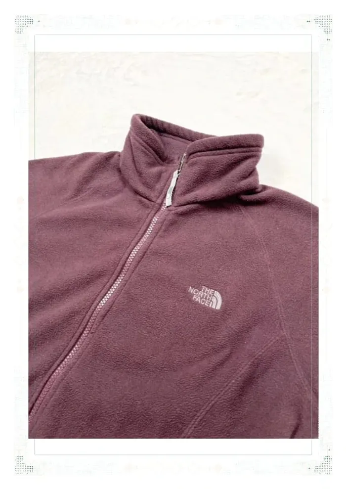 The North Face polaire bordeaux femme taille L full zip polyester - photo numéro 4