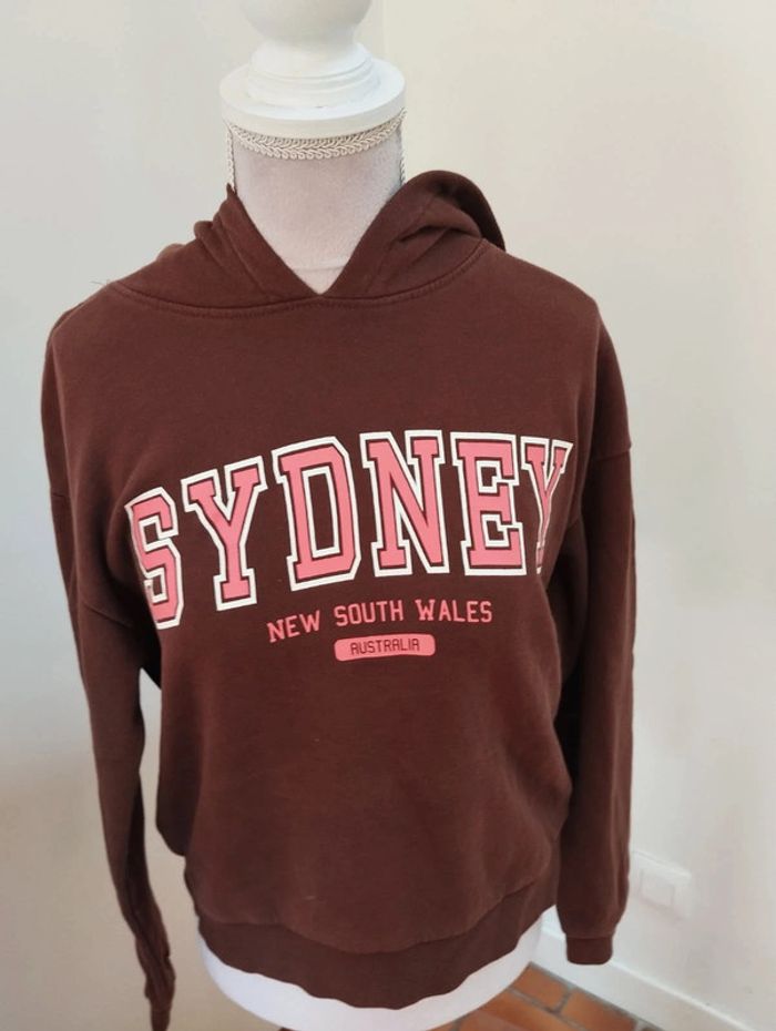 Sweat à capuche marron Kiabi Taille XXS