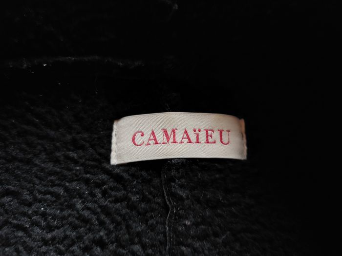 Blouson Camaïeu noir imitation cuir fourré taille 38 - photo numéro 8