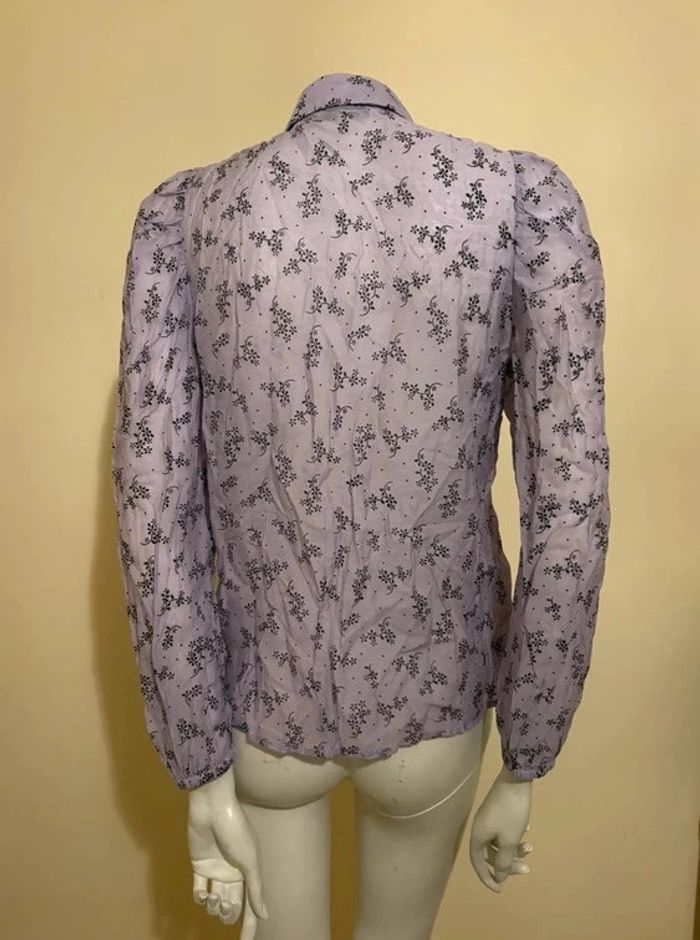 💜 Chemise lila & noir Stradivarius Taille M 🖤 - photo numéro 3