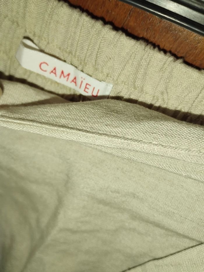 🏼 Jupe - beige - Lin - Camaïeu 🏼 - photo numéro 3