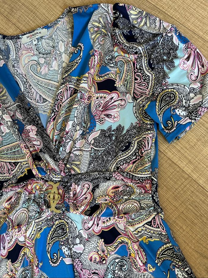 Robe imprimée à manches courtes Morgan taille 40 comme neuve - photo numéro 8