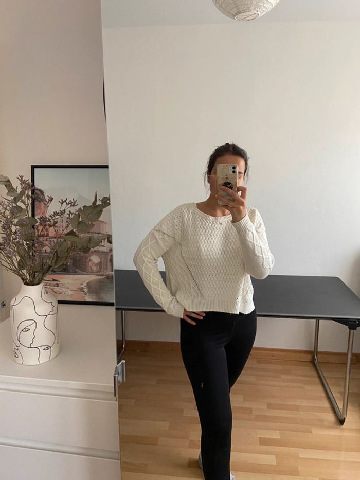 Pull blanc / taille L - photo numéro 4