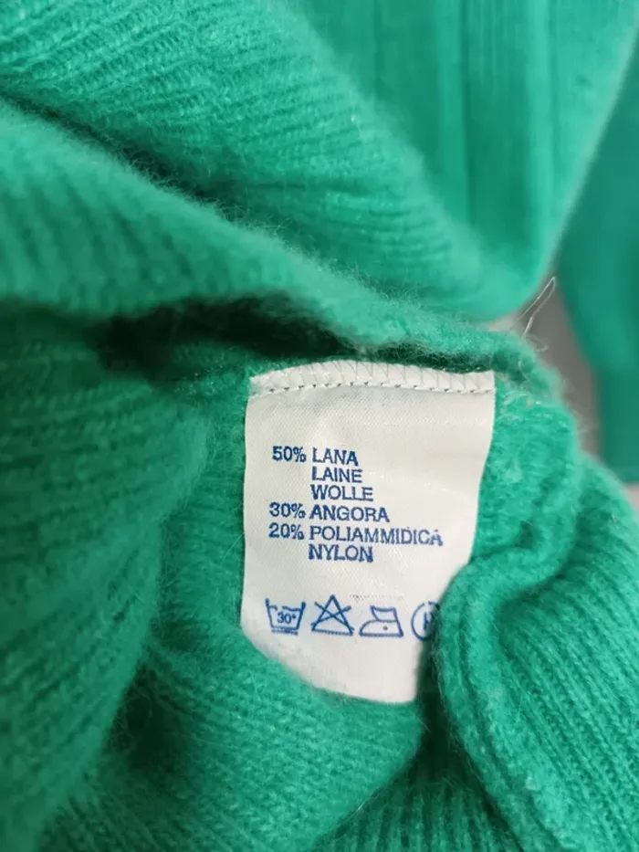 Caroll "Pull vert émeraude vintage laine et angora" t. 1 - photo numéro 6
