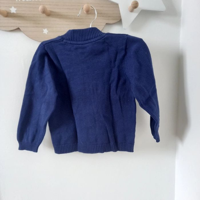 Gilet bleu zip Grain de blé 18M 80cm - photo numéro 2