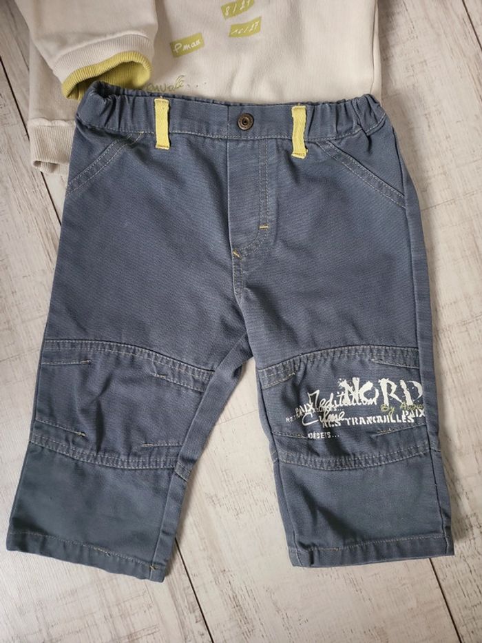 Ensemble bébé garçon 12 mois aubisou très bon état - photo numéro 7