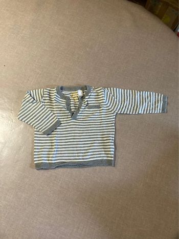 Pull bébé rayé TEX - 9 mois