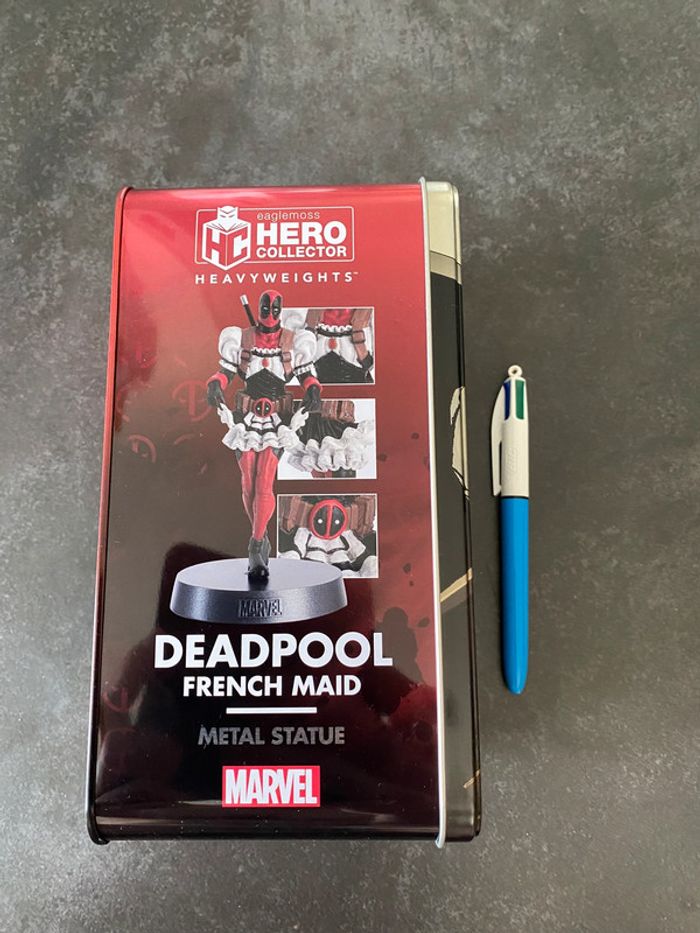 Figurine Marvel Hero Collector - Deadpool French Maid - Eaglemoss Metal Statue Disney - photo numéro 4