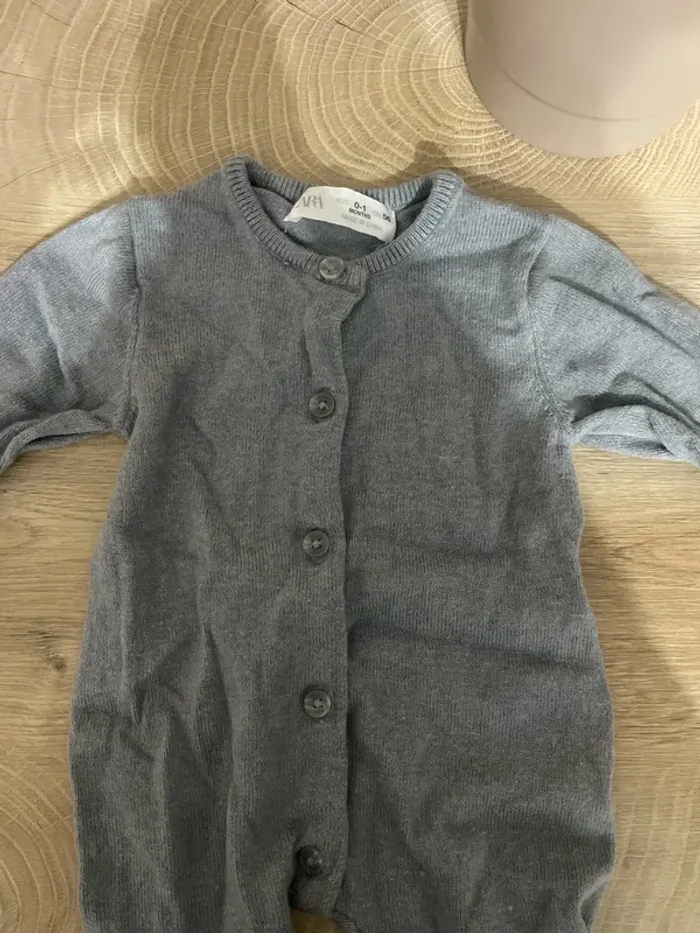 Combi bleue grise Zara - photo numéro 2