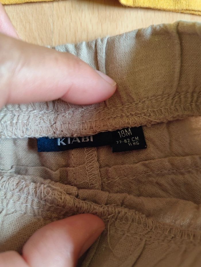 Lot tenue pantalon sarouel Kiabi + t-shirts manches courtes et longues Pat et Ripaton LH en 18M - photo numéro 3