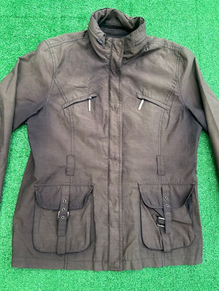 Veste cargo kaki Ellen Rose poches zippées taille M - photo numéro 3