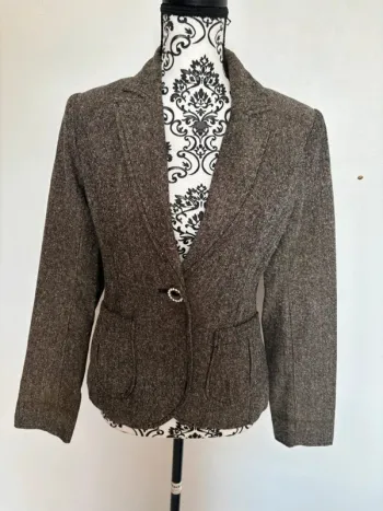 Blazer femme marron chiné 38