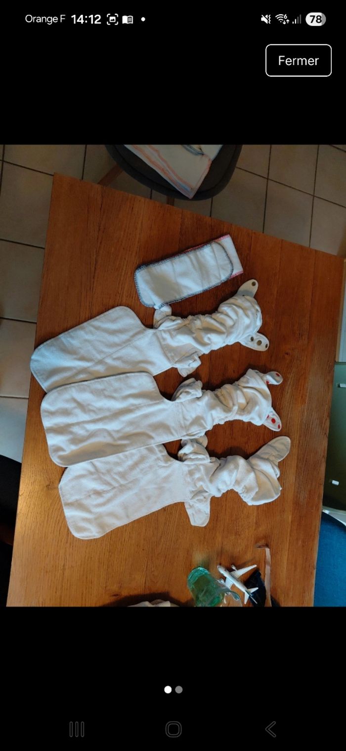 Lot de 3 couches de nuit Raspies + 1 insert