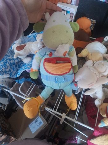 Doudou d'activité vache
