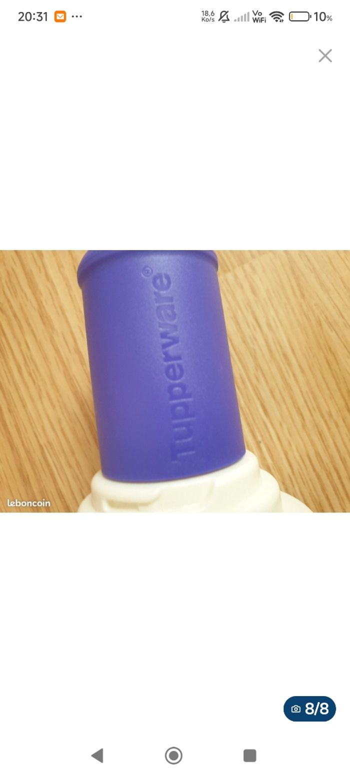 Rouleau à pâtisserie Tupperware neuf blanc bleu/violet - photo numéro 8