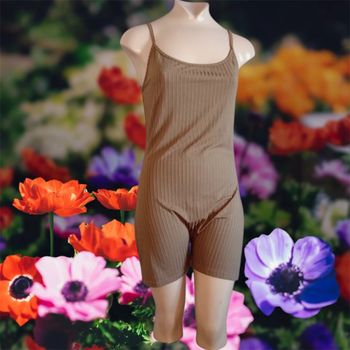 Combi short - marron - Shein - Taille L