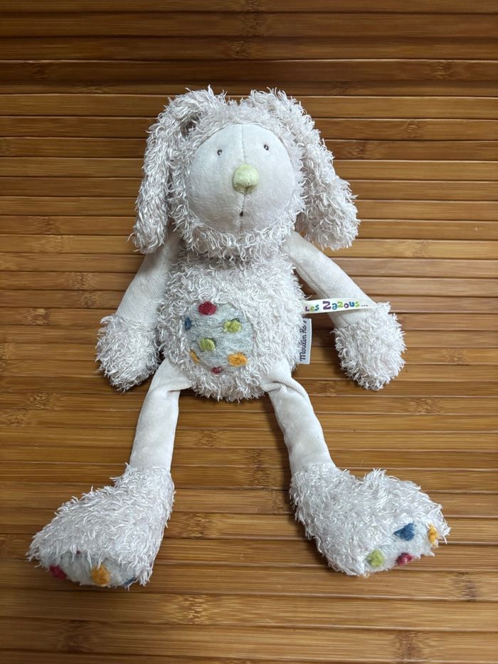 Doudou lapin beige écru les zazous moulin roty - photo numéro 3