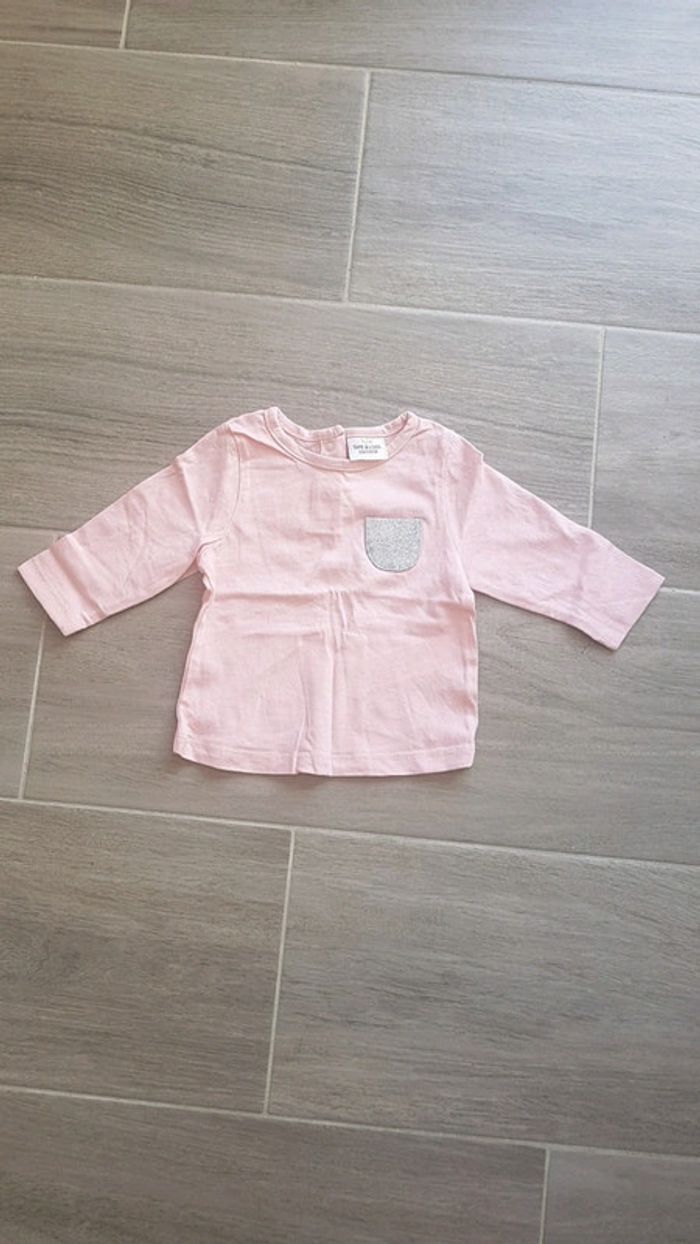 T-shirt 3 mois TAO poche argentée