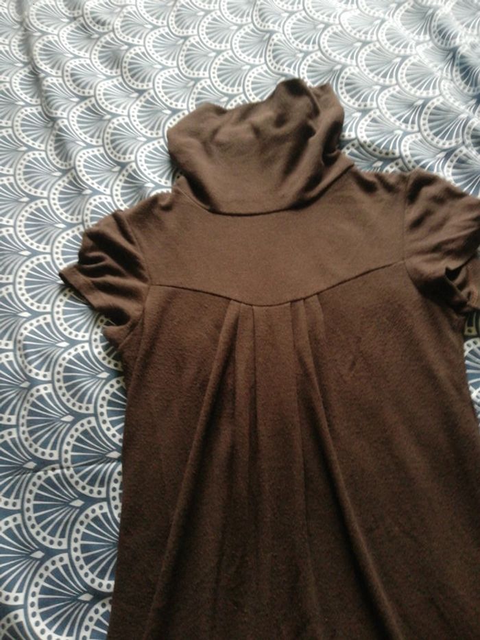 Robe pull léger marron - photo numéro 3