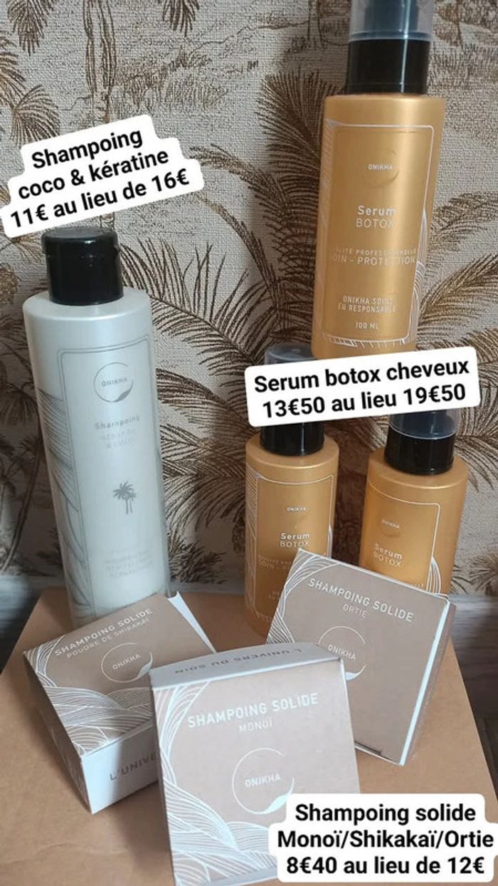 Shampoing onikha soin cheveux au choix