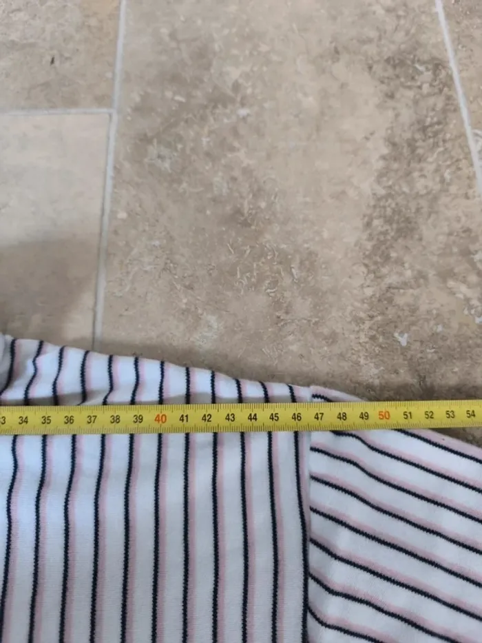 Polo Ralph Lauren homme L extra long vintage rayures verticales excellent état sauf une tache devant - photo numéro 10