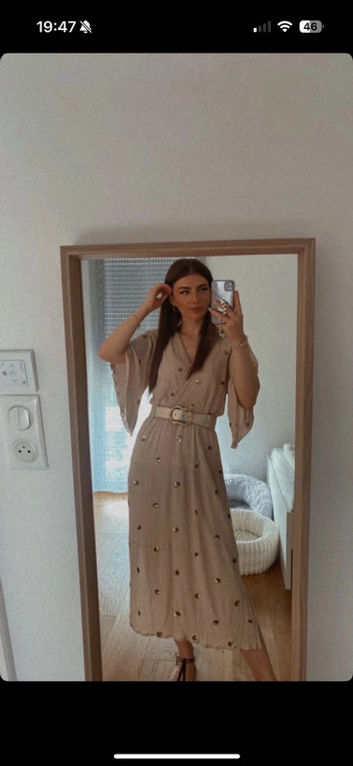 robe longue plissée