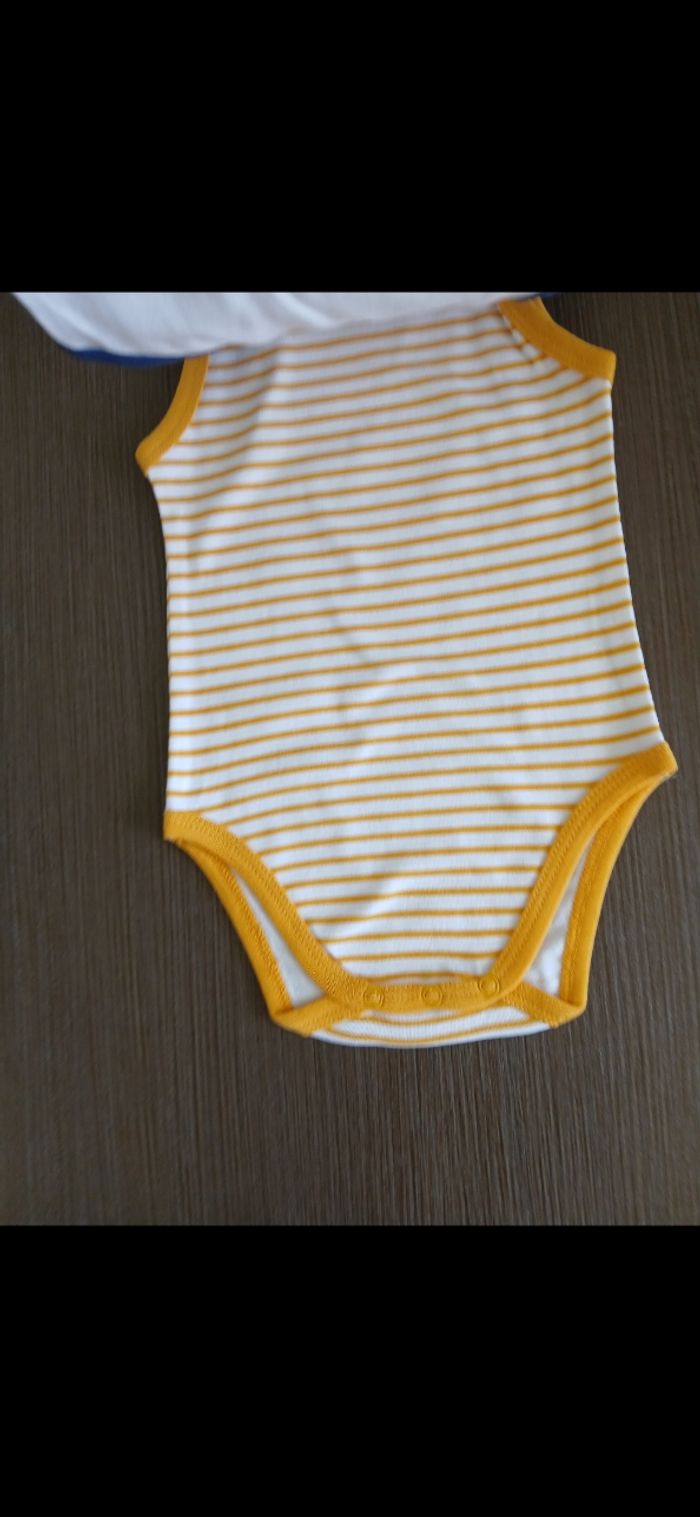 Lot 3 bodies sans manches garçon influx 67 cm 6 mois3 - photo numéro 3