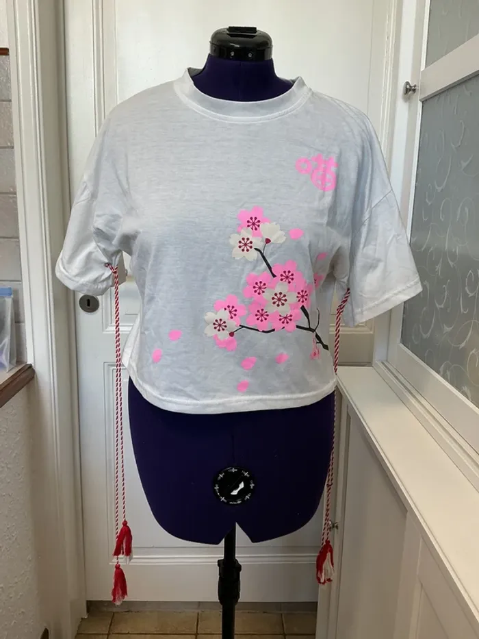 T shirt motifs Fleuris japonais XL