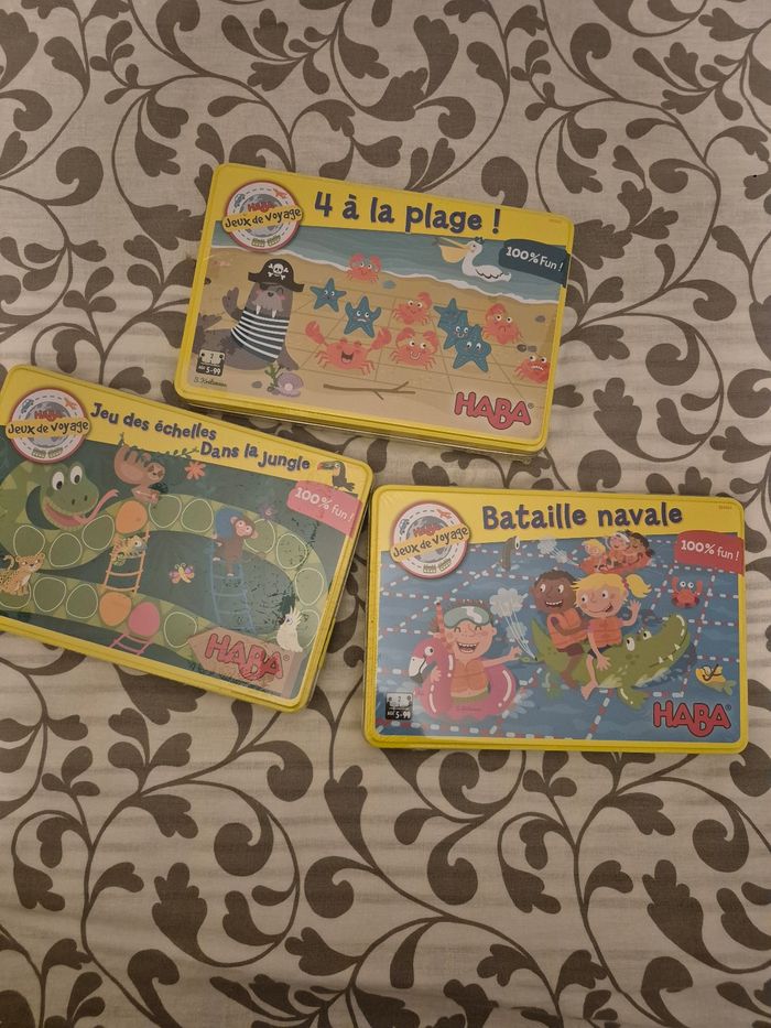 3 jeux de voyages neuf haba - photo numéro 1