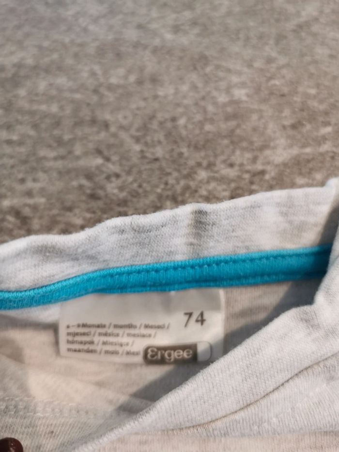 T-shirt à manches longues bébé garçon 6/9 mois comme neuf - photo numéro 2