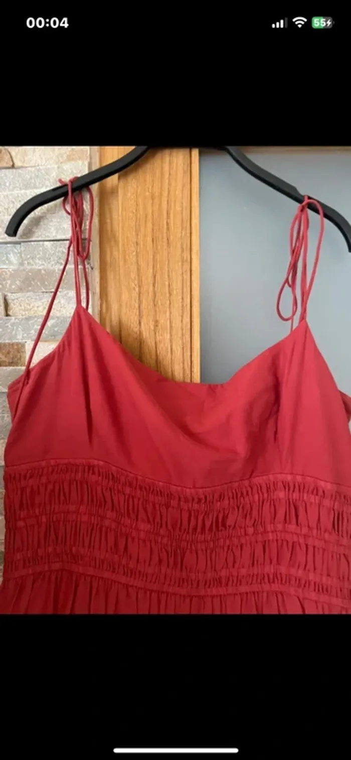 Robe longue été Zara couleur terracotta, taille XL - photo numéro 3