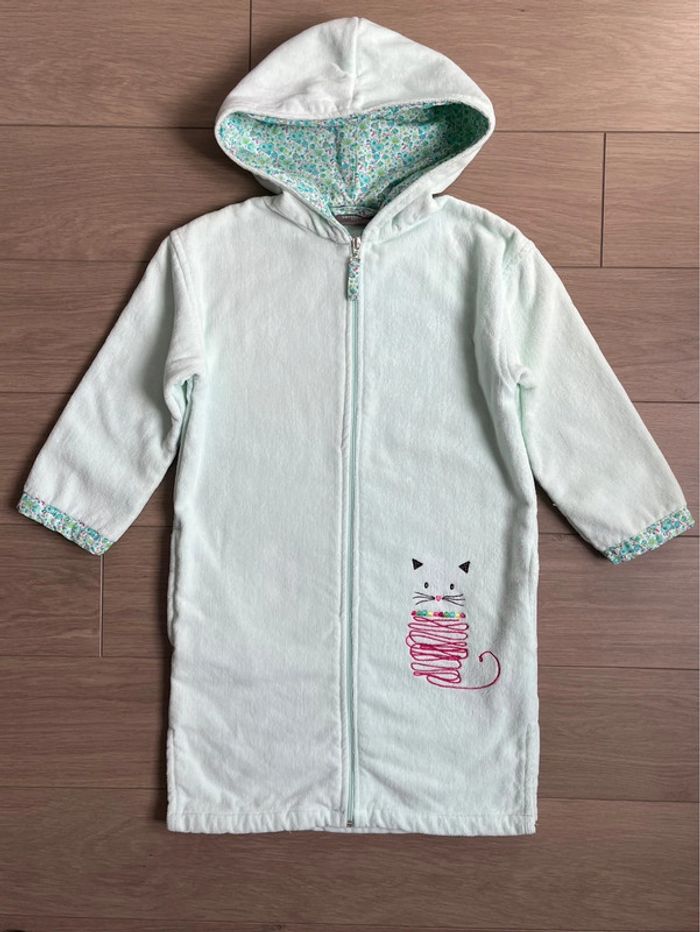 Peignoir en éponge Carré Blanc T-8 ans - photo numéro 2