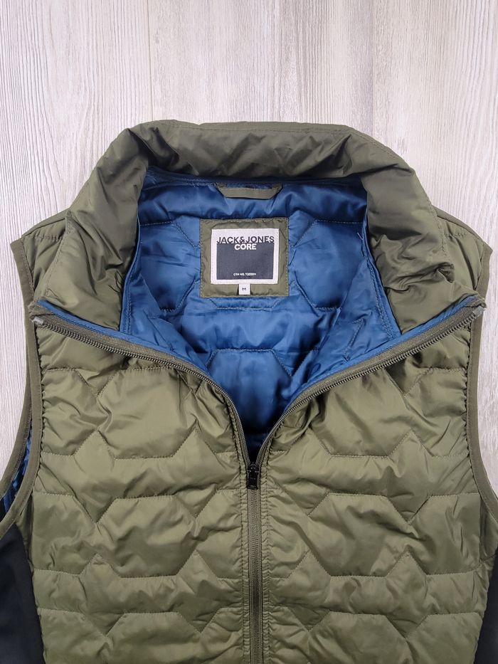 Veste sans manches Jack & Jones kaki – Gilet molletonné homme M - photo numéro 2